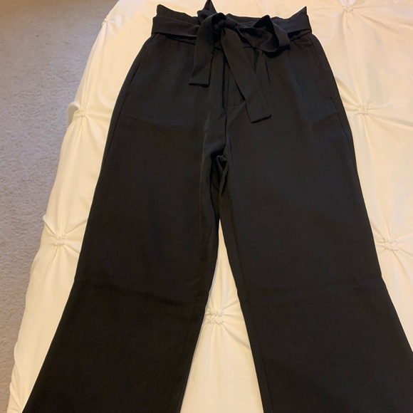 high rise black dress pants